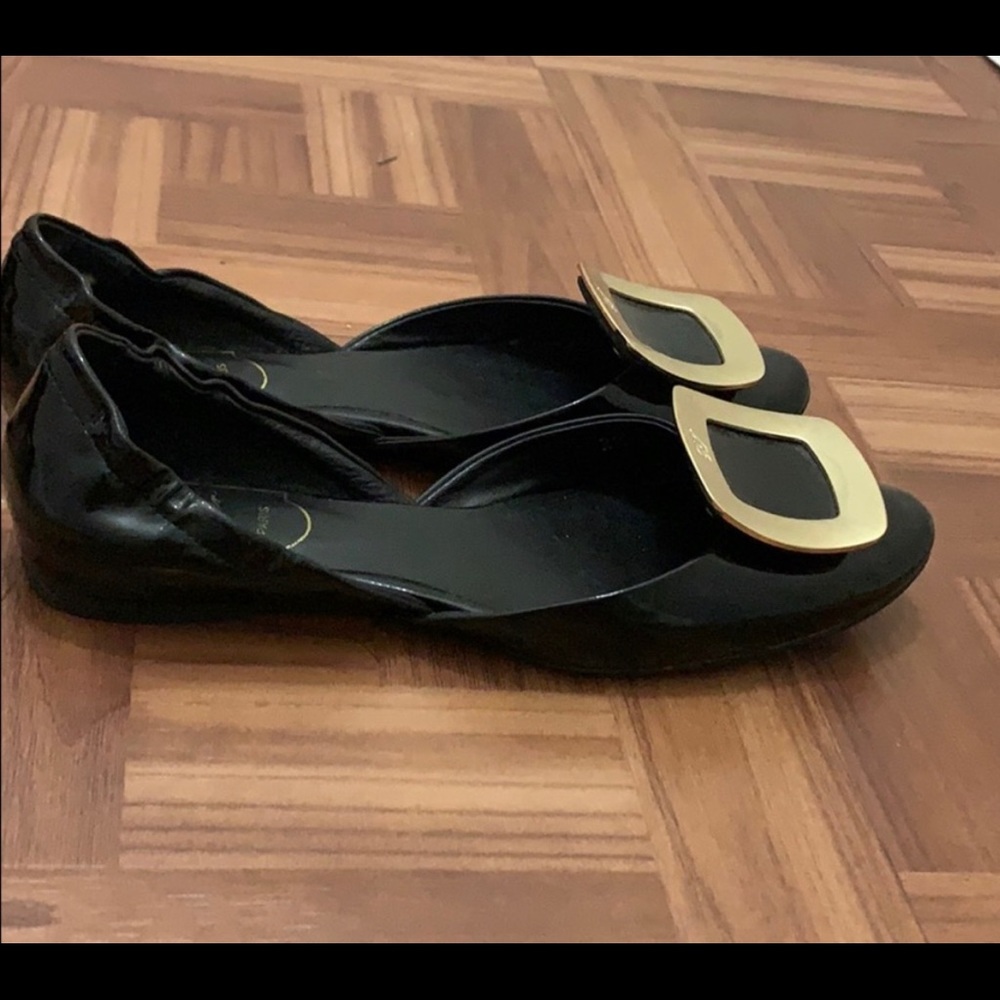 Roger Vivier D’Orsay Patent Leather Ballerina Ballet Flats - Picture 7 of 7